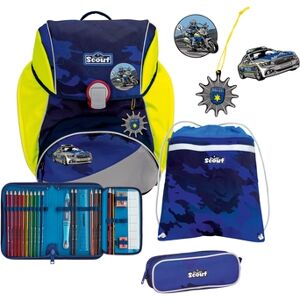 Scout Cartable d'ecole enfant Alpha Blue Police