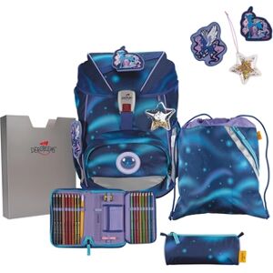 DerDieDas® Cartable d'ecole enfant Ergoflex Superlight Luna, 5 pieces