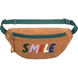 LÄSSIG Sac banane enfant mini velours côtele Little Gang Smile caramel