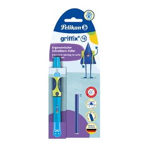 Pelikan Stylo plume griffix Neon Fresh Blue, pour gauchers