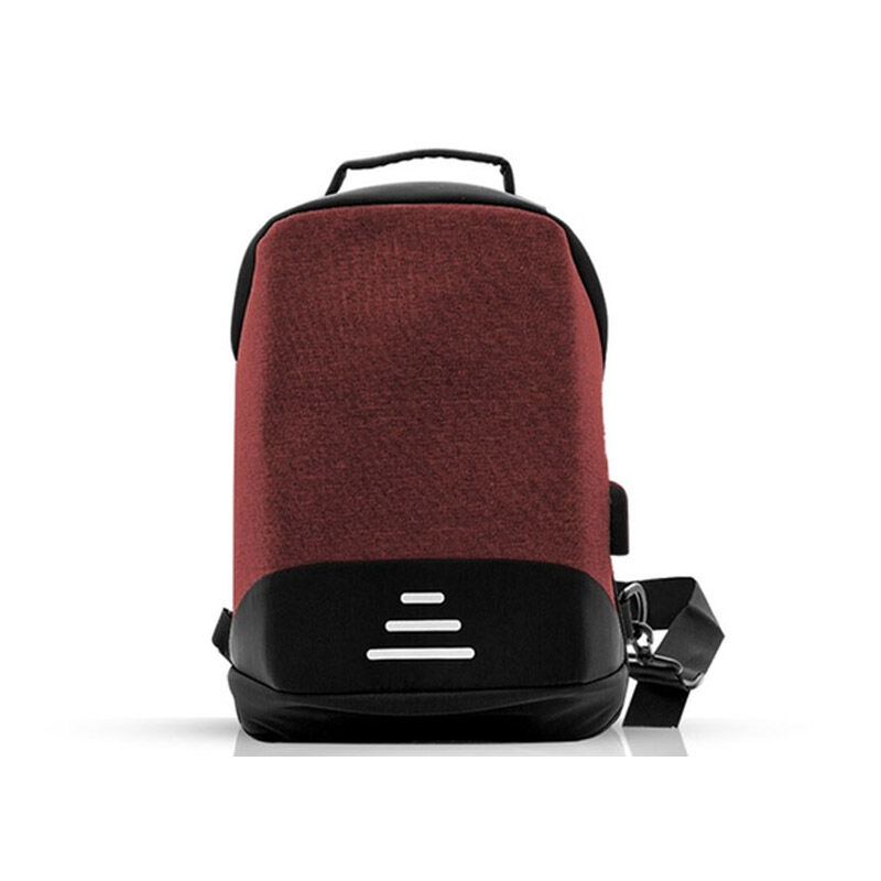 SPM Αντικλεπτικό Σακίδιο Πλάτης με Θύρα Φόρτισης USB και Καλώδιο 1 m Χρώματος Κόκκινο SPM R175819
