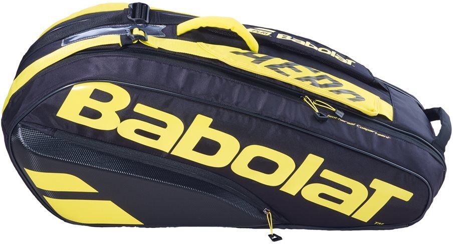 babolat backpack rh x 6 pure aero  - black-yell