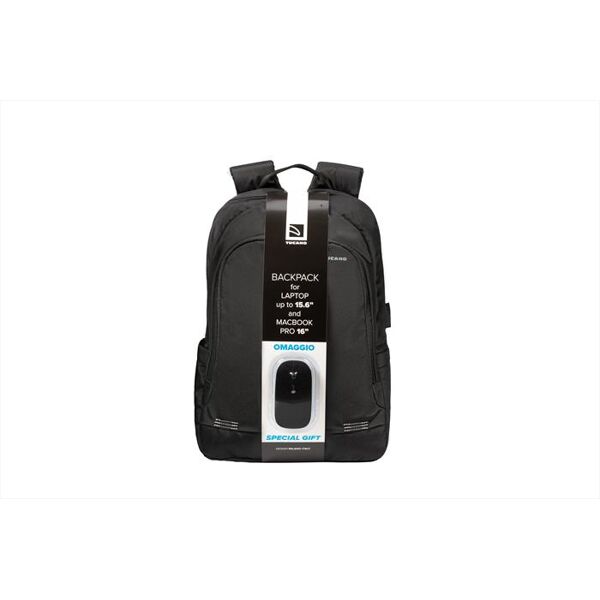 tucano forte backpack + wireless mouse-nero