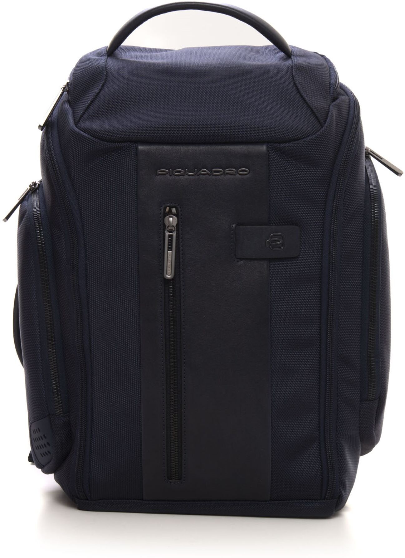 Piquadro Zaino di pelle e cordura Blu Uomo UNI