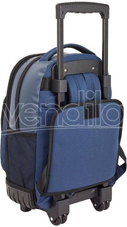 SAFTA Blackfit8 Navy Blue Compact Trolley 45cm