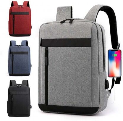 Zaino Uomo Donna Impermeabile Porta PC Viaggio Scuola Con Presa Ricarica USB