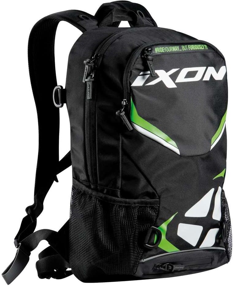 Zaino Moto Ixon R-TENSION 23 Nero Bianco Verde taglia unica