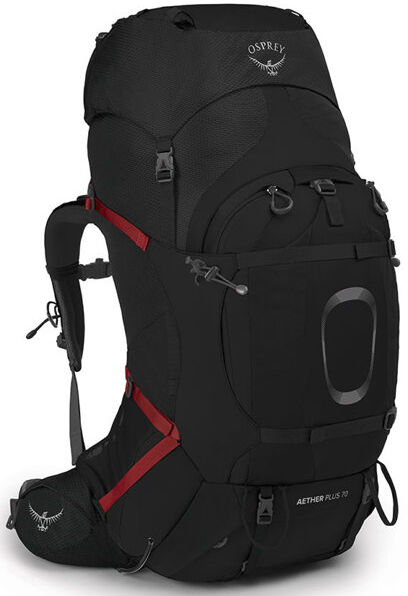 Osprey Aether Plus 70 - zaino trekking Black S/M