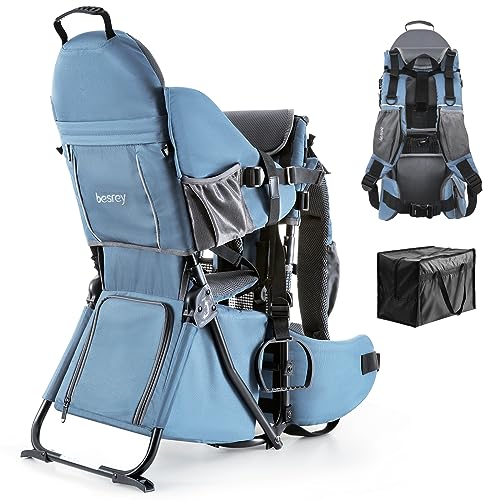 besrey Zaino Porta Bambino Trekking Montagna (Blu)