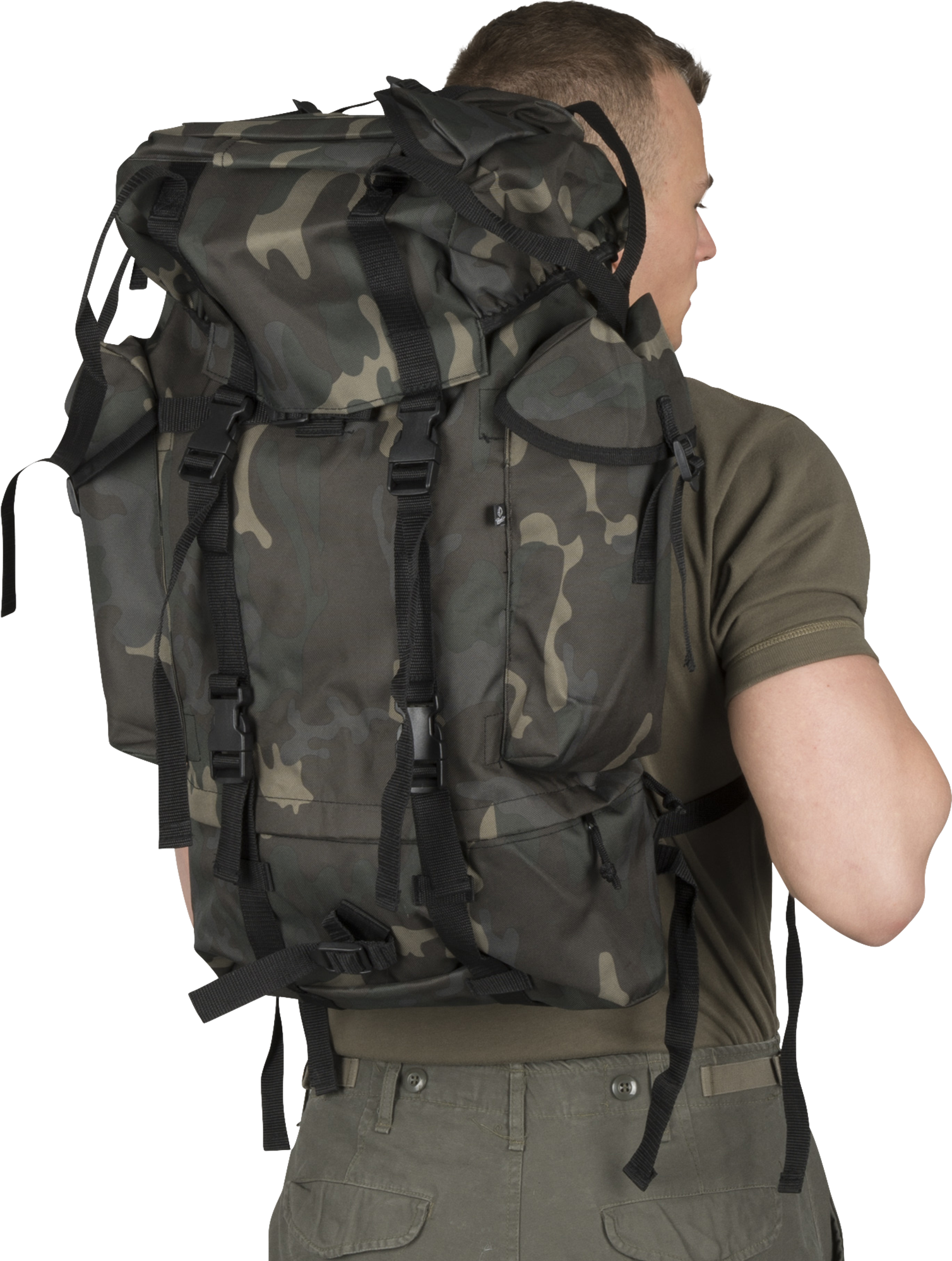 Brandit Zaino  Nylon Camo Scuro 65L