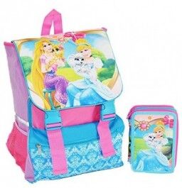 Disney Zaino sdoppiabile principesse + omaggio astuccio 3 zip