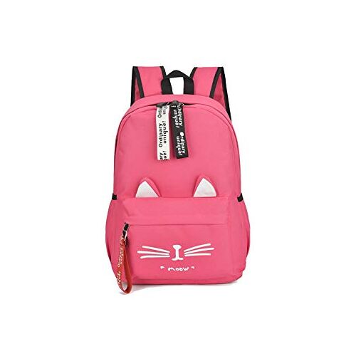 FANDARE Meisje Rugzak Casual Schooltassen Tiener Schooltas School Bag voor Reizen Winkelen College School Waterdichte Oxford doek Rugzaktassen Rood