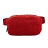 SSWERWEQ heuptasje New Sport Waist Bag For Women Ourdoor Fleece Fur Men Women Chest Bags Waist Packs Winter Bags (Color : K?rm?z?)