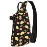 WURTON Wit Natuurlijk Groen Twig Print Crossbody Rugzak Cross Pack Lichtgewicht Sling Bag Reizen, Wandelen, Dinsdag Feest, One Size