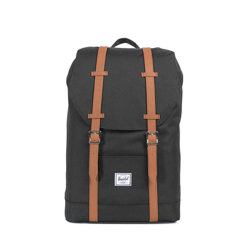 Herschel Retreat Mid-Volume Backpack-Black/Tan