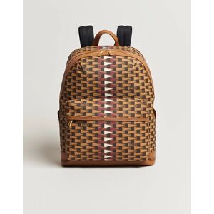 Bally Pennant Monogram Leather Backpack Brown