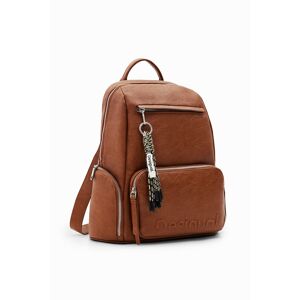 Desigual Midsize half-logo backpack - BROWN - U