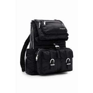 Desigual XL plain detachable backpack - BLACK - U