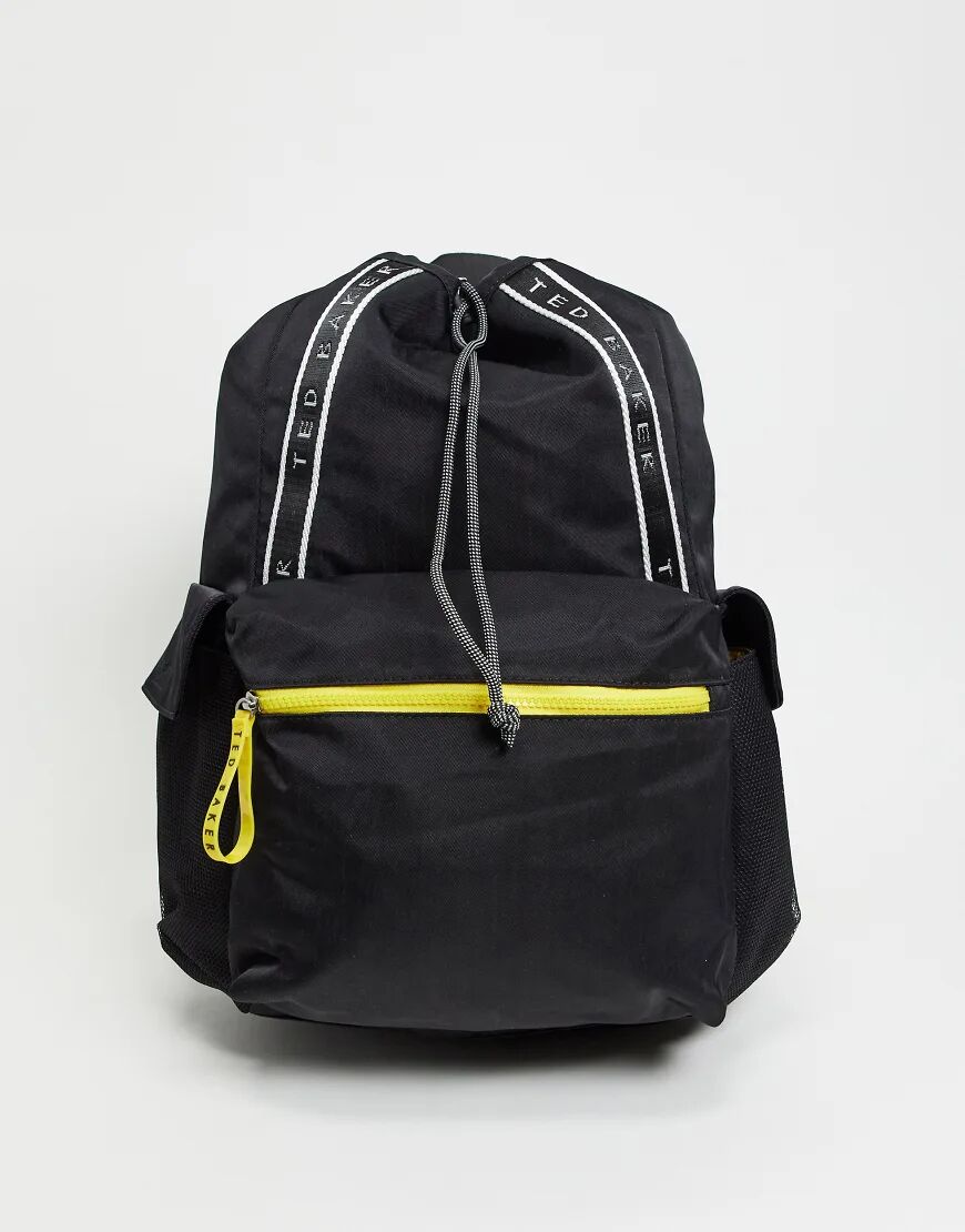 Ted Baker Verser nylon drawstring backpack in black  Black