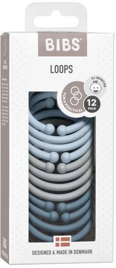 Bibs Loops  Leketøy Ringer 12pk, Baby Blue/cloud/petrol