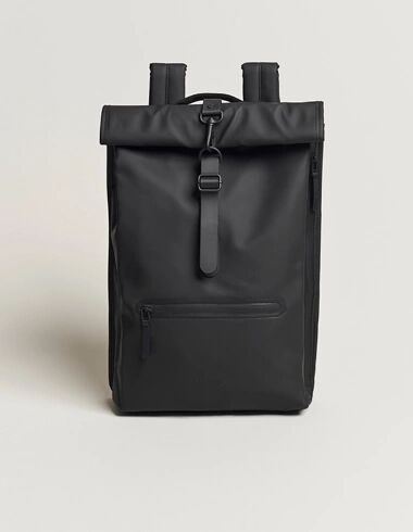 RAINS Rolltop Rucksack Black