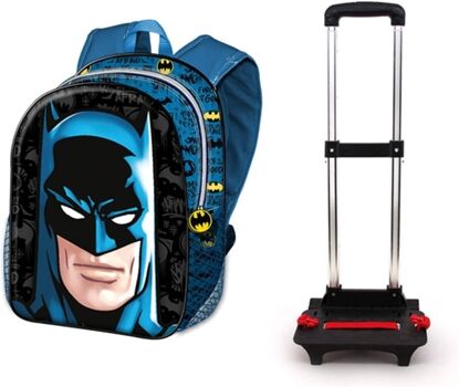 Batman Mochila Trolley (Preto - Poliéster - 40x31x15 cm)