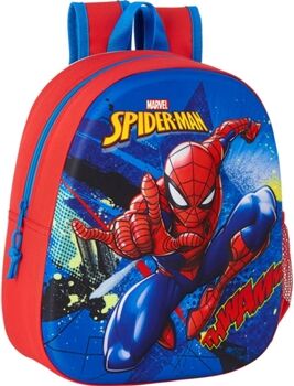 Spiderman Mochila 3D (Azul - Poliéster - 32x10x27cm)