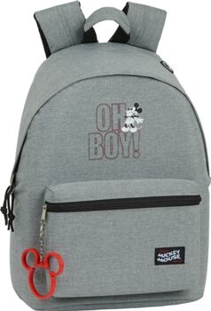 Mickey Mochila CLUBHOUSE Oh Boy (Cinzento - 14.1'' - 41x16x31cm)