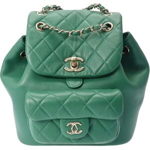 Chanel Matelasse Chain Backpack Green AS2908 Women's Lambskin Backpack/Daypack