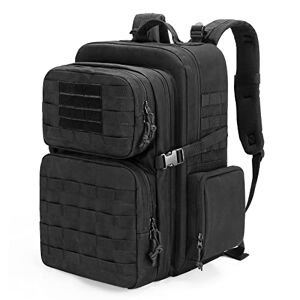 Damero Tactical Medical Backpack, Military Survival Bag Army Assault Bug Out Bag with Molle for Hiking, Trekking Hunting Camping, First Aiding, Black
