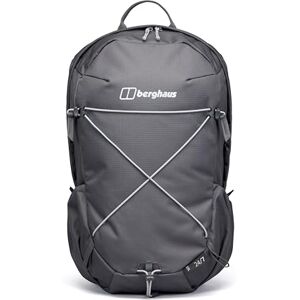 Berghaus Unisex 24/7 Backpack 20 Litre, Comfortable Fit, Durable Design, Rucksack for Men and Women, Grey Pinstripe/Jet Black, 20 Litres