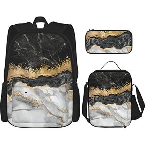 TOPUNY Chickens and Farm printed Backpack trio - duffel bag, lunch bag, pencil case, White, One Size, Daypack Backpacks