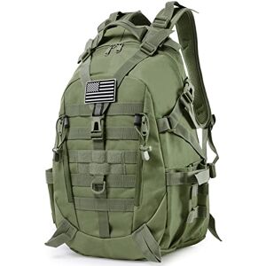 LIMHOO Tactical Motorcycle Backpack Military Molle Bag EDC Rucksack Hiking Daypacks for Cycling Camping Trekking Hunting Traveling with Reflective Straps (Army Green)