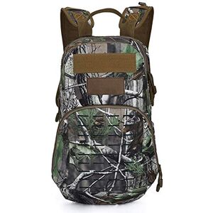 ABNMJKI Men's backpack Camouflage Portable Water Bag Backpack, Casual Fashion Riding Backpack, Military Enthusiasts Outdoor Lightweight Waterproof Running Bag (Color : Leaf color)