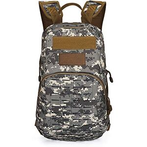 ABNMJKI Men's backpack Camouflage Portable Water Bag Backpack, Casual Fashion Riding Backpack, Military Enthusiasts Outdoor Lightweight Waterproof Running Bag (Color : Gray digital)