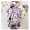 HTYA Kawaii Backpack With Kawaii Pin and Accessories, Cute Kawaii School Backpac