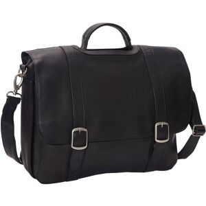 Le Donne Classic Leather Laptop Backpack Black NoSize