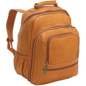 Le Donne Large Leather Laptop Backpack Brown NoSize