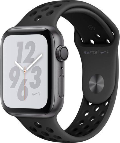 Apple Watch Series 4   44 mm   Aluminium   Nike+   GPS   grau   Sportarmband schwarz