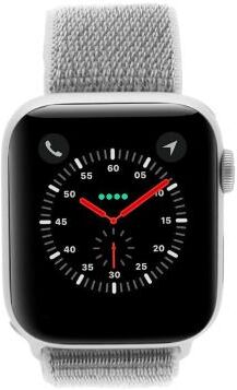 Apple Watch Series 4 Aluminiumgehäuse silber 44mm mit Sport Loop muschelgrau (GPS + Cellular) aluminium silber