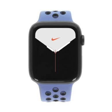 Apple Watch Series 5 Nike+ Aluminiumgehäuse grau 44mm mit Sport Loop royal pulse/lava glow (GPS + Cellular) grau