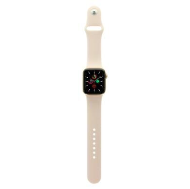 Apple Watch SE Aluminiumgehäuse gold 40mm mit Sportarmband sandrosa (GPS + Cellular) gold