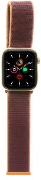 Apple Watch SE Aluminiumgehäuse gold 44mm mit Sport Loop pflaume (GPS + Cellular) gold