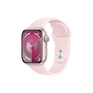 Apple Smartwatch »Series 9, GPS, Aluminium-Gehäuse mit Sportarmband«, (Watch... Rosé Größe