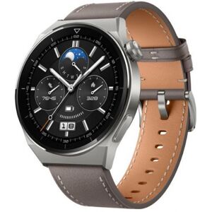 Huawei Watch GT 3 Pro Titanium - Smartwatch / 46mm - Grau / Lederarmband