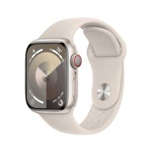 Apple Watch Series 9 (beige/beige, Aluminium, 41 mm, Sportarmband, Cellular)