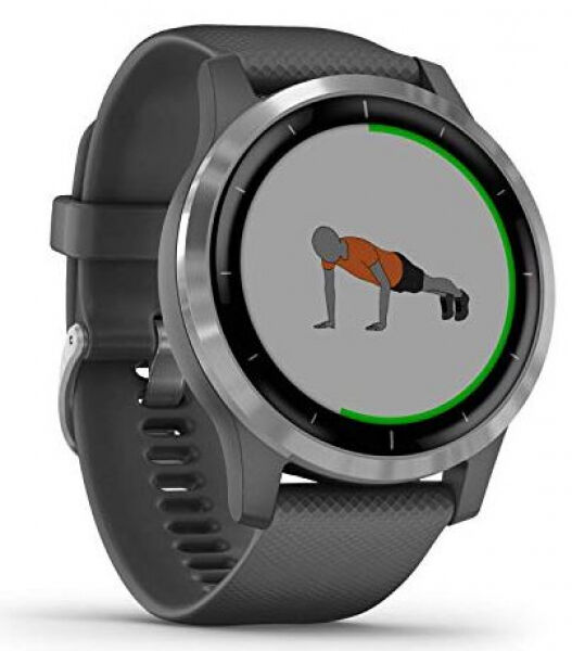 Garmin vivoactive 4 - Sportuhr - Dunkelgrau/Silber