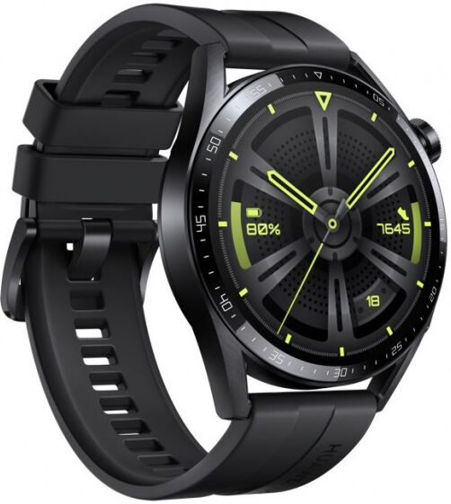 Huawei Watch GT3 - Smartwatch / 46mm - Fluorelastomerarmband / Schwarz