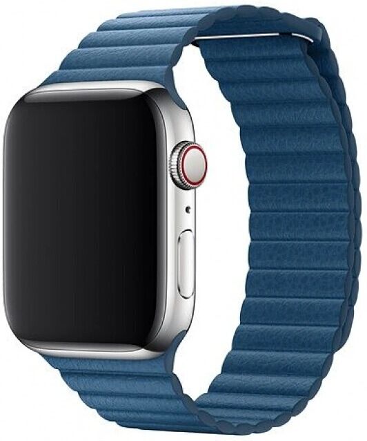 Devia Řemínek pro Apple Watch 42mm / 44mm / 45mm - Devia, LeatherLoop Cape Cod Blue