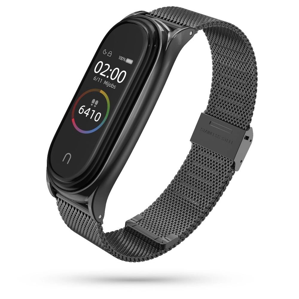 Tech-Protect Řemínek pro Xiaomi Mi Band 5 / 6 - Tech-Protect, Milaneseband Black